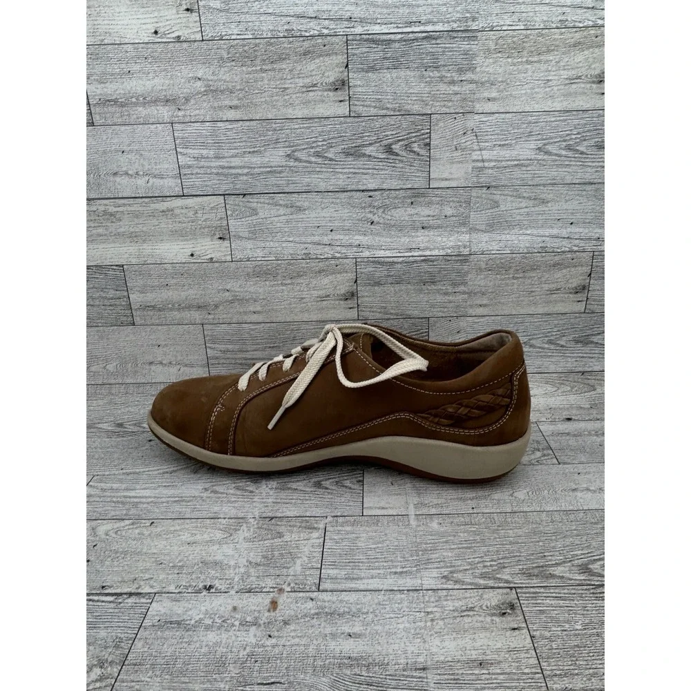 Aetrex DM302 Brown Leather Lace Up Orthopedic Walking Sneakers Men Sz 10.5-11‎